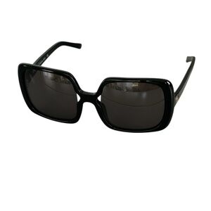 House Of Harlow 1960 Black Square Frame Sunglasses & Case New House of Harlow 1960 Aviator Sunglasses Black Double Bridge  main image 4